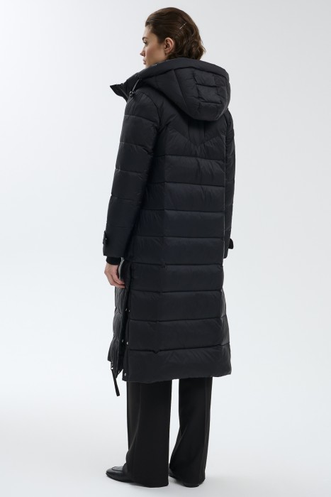 пуховое пальто с капюшоном по цене 4480 руб вид справа