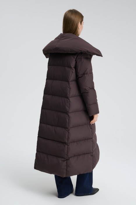пуховое пальто из россии вид сбоку