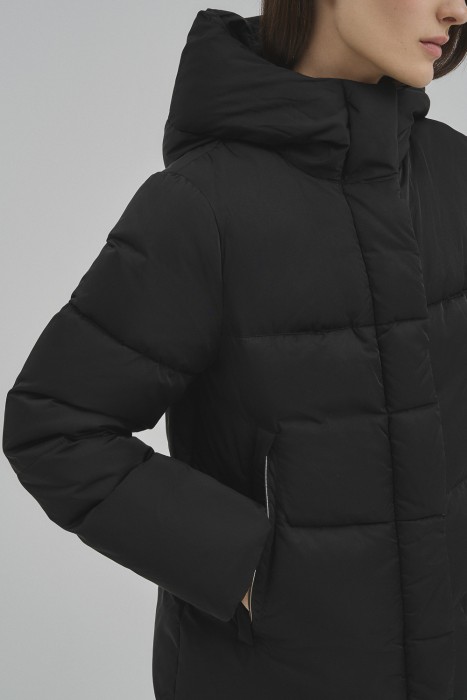 пуховое пальто из россии вид сбоку