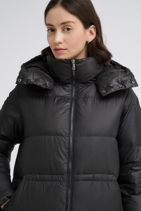 пуховое пальто из россии вид сбоку