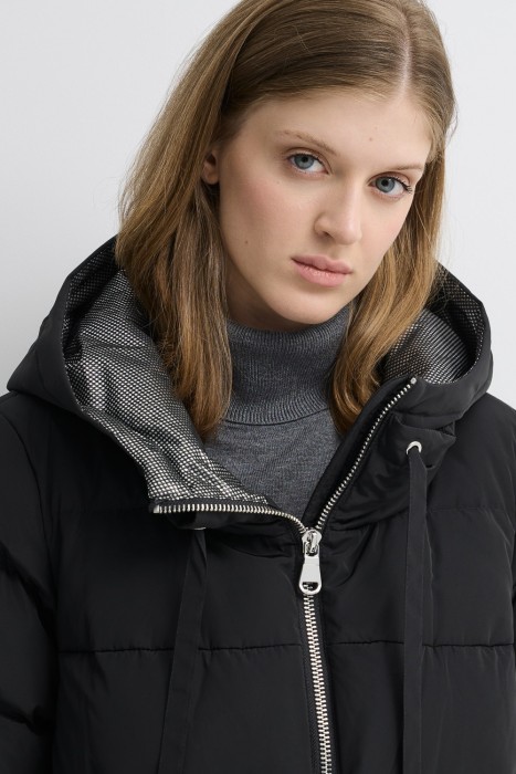 пуховое пальто из россии вид сбоку