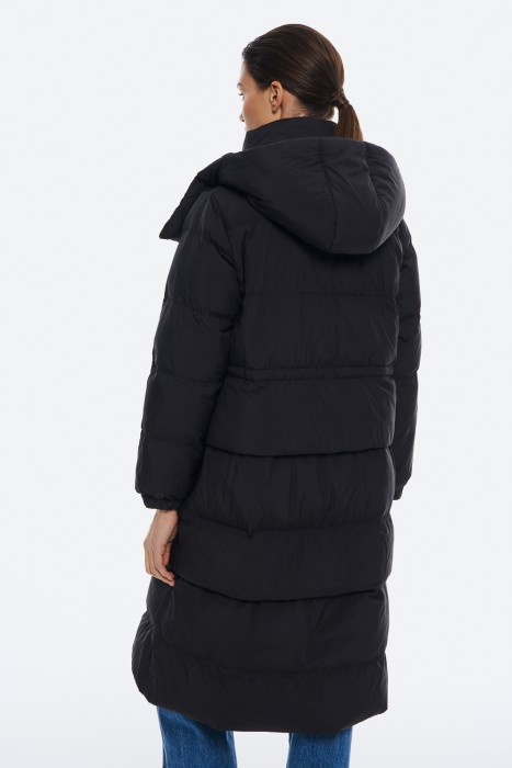 пуховое пальто из россии вид сбоку