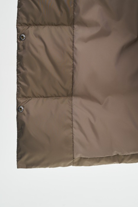 пуховое пальто из россии вид сбоку