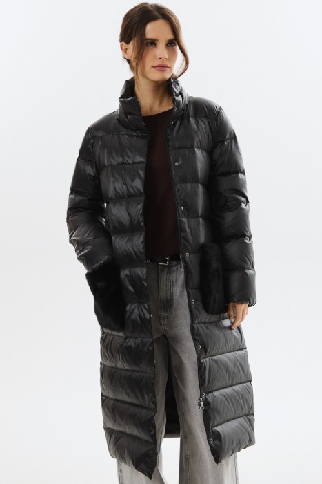 пуховое пальто из россии вид сбоку