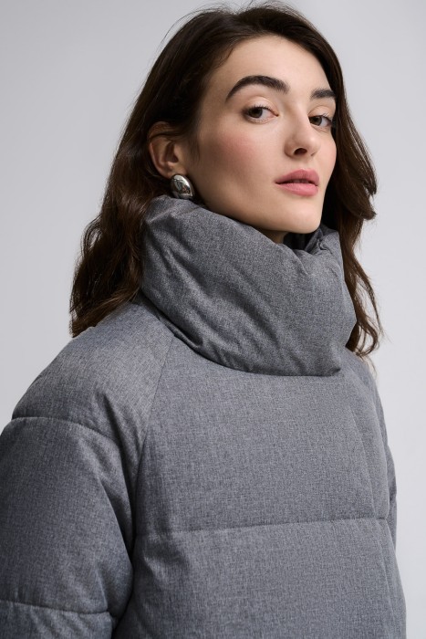 пуховое пальто из россии вид сбоку