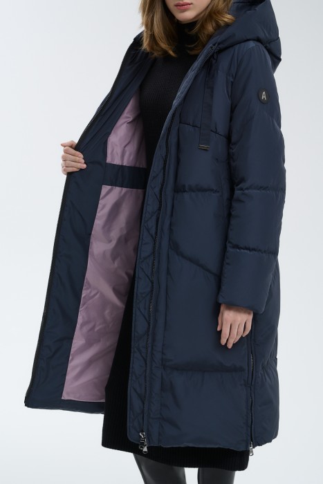 пуховое пальто из россии вид сбоку