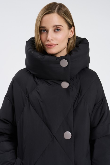 пуховое пальто из россии вид сбоку