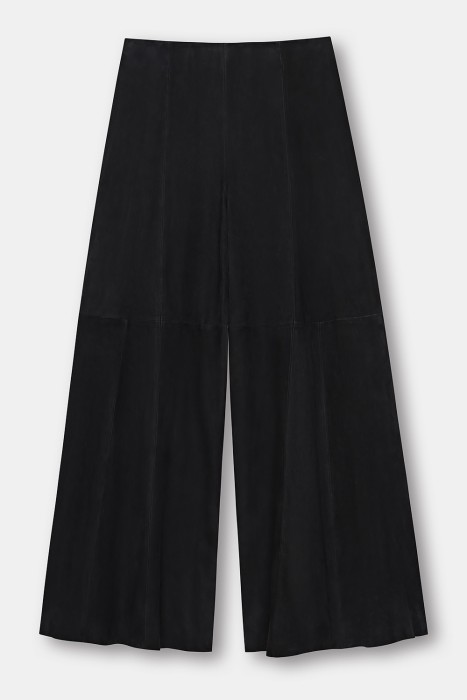 расклешенные брюки из натуральной замши  811752003 фотография