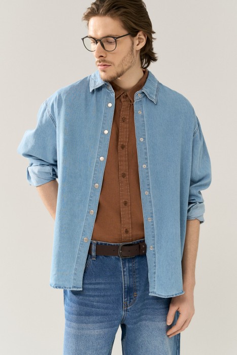 рубашка из денима 752186003 фотография