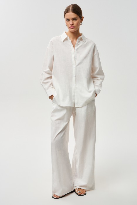 рубашка из фактурного хлопка из россии вид сбоку