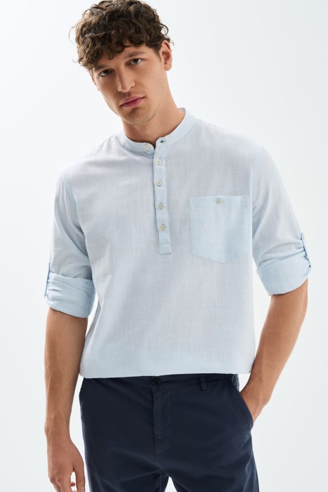 рубашка из хлопка и льна 759370003 фотография