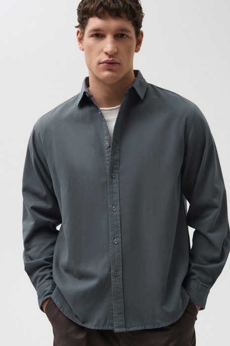 рубашка из хлопка и льна 798762003 фотография