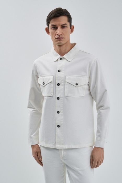 рубашка из хлопка от бренда снежная королева вид слева