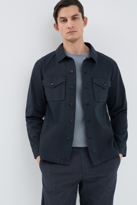 рубашка из хлопка от бренда снежная королева вид слева