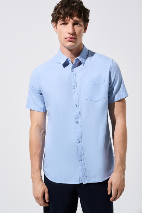 рубашка из хлопка от бренда снежная королева вид слева