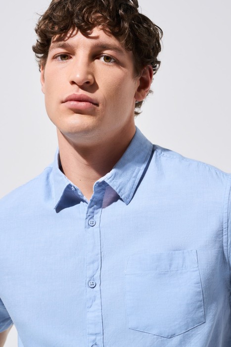 рубашка из хлопка из россии вид сбоку