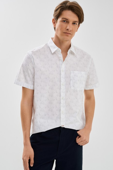 рубашка из хлопка от бренда снежная королева вид слева