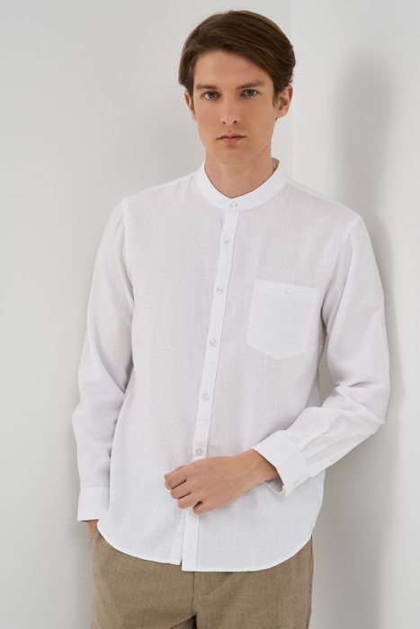 рубашка из хлопка от бренда снежная королева вид слева