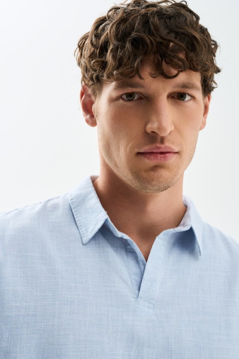 рубашка из хлопка от бренда снежная королева вид слева