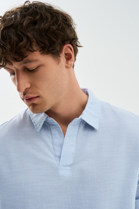 рубашка из хлопка от бренда снежная королева вид слева