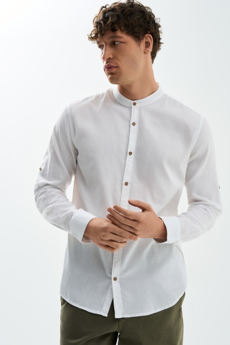 рубашка из хлопка от бренда снежная королева вид слева