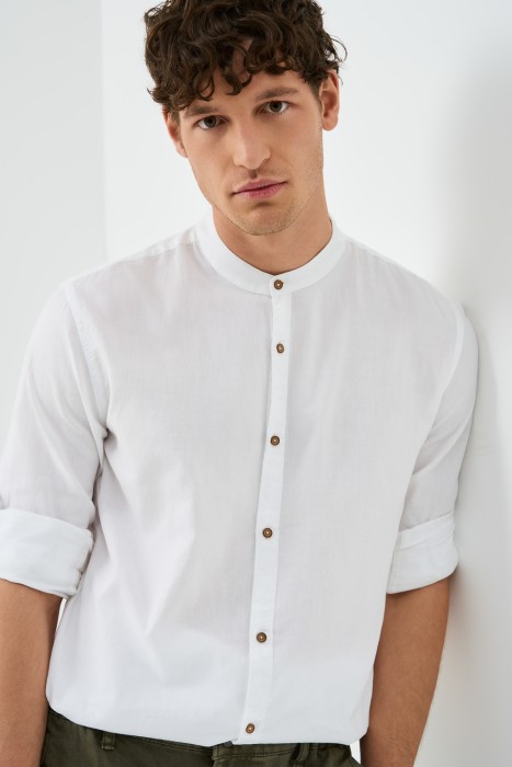 рубашка из хлопка из россии вид сбоку