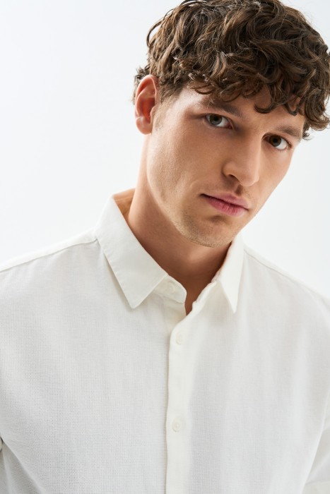 рубашка из хлопка от бренда снежная королева вид слева