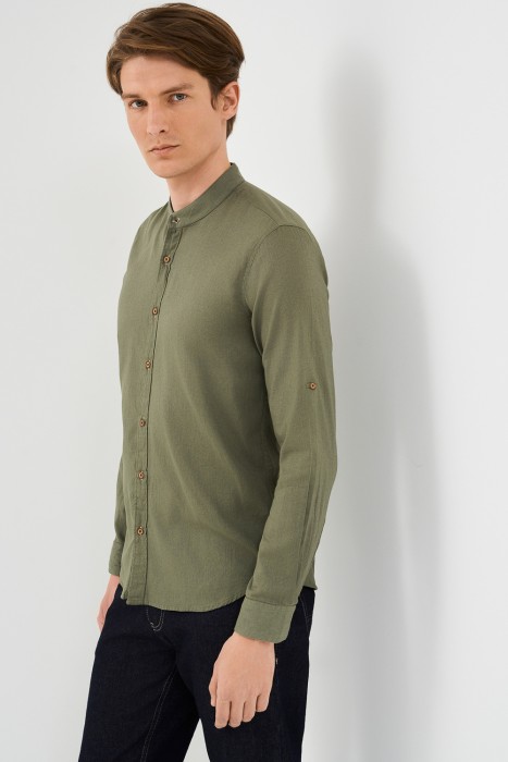 рубашка из хлопка от бренда снежная королева вид слева