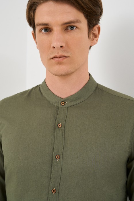 рубашка из хлопка из россии вид сбоку