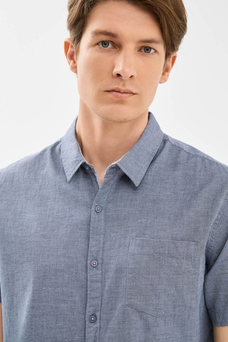 рубашка из хлопка от бренда снежная королева вид слева