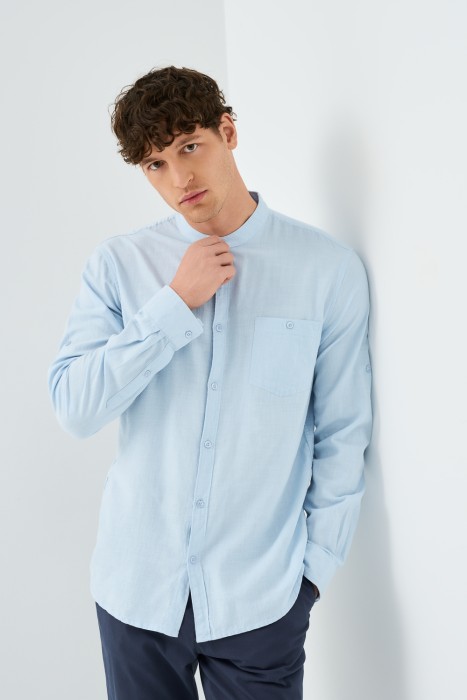 рубашка из хлопка от бренда снежная королева вид слева