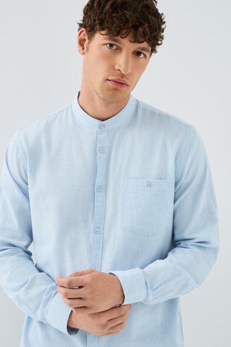 рубашка из хлопка из россии вид сбоку