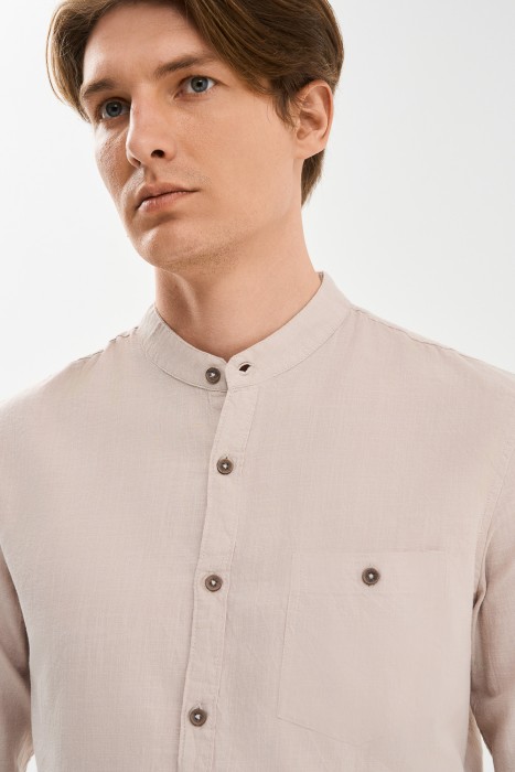 рубашка из хлопка из россии вид сбоку