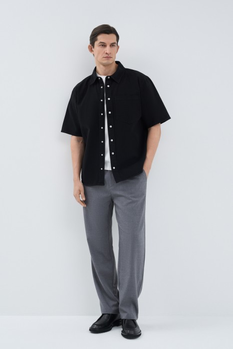 рубашка из хлопка от бренда снежная королева вид слева