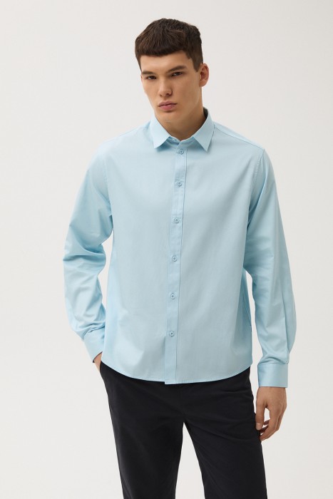 рубашка из хлопка от бренда снежная королева вид слева