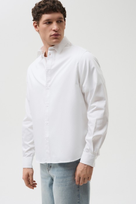 рубашка из хлопка от бренда снежная королева вид слева