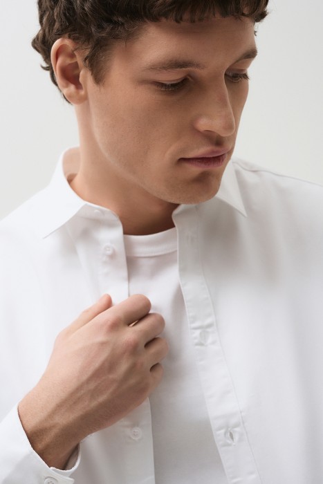 рубашка из хлопка из россии вид сбоку