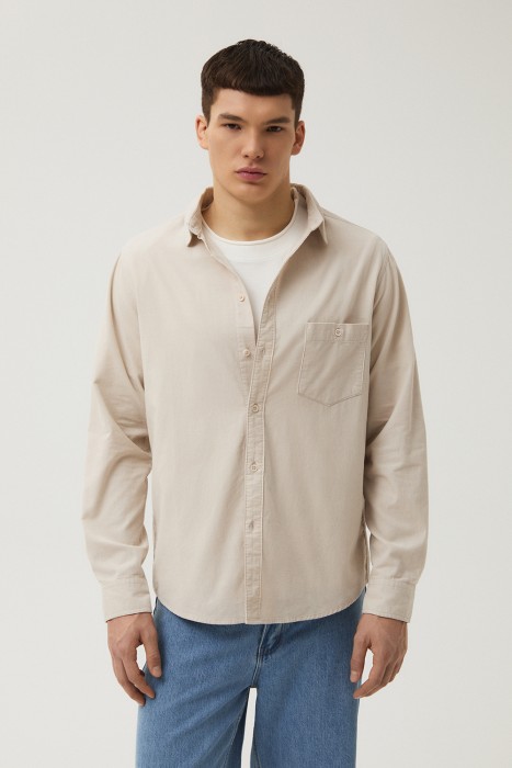 рубашка из хлопка от бренда снежная королева вид слева