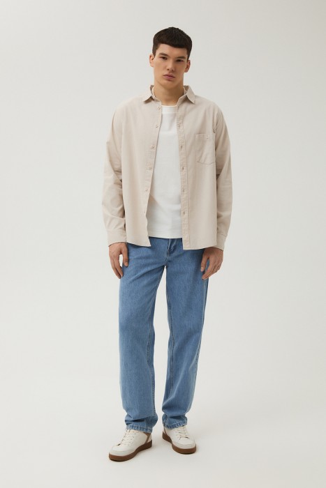 рубашка из хлопка из россии вид сбоку