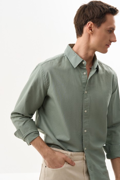 рубашка из хлопка от бренда снежная королева вид слева