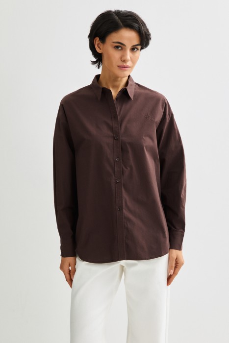 рубашка из хлопка от бренда снежная королева вид слева