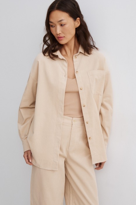 рубашка из хлопка от бренда снежная королева вид слева