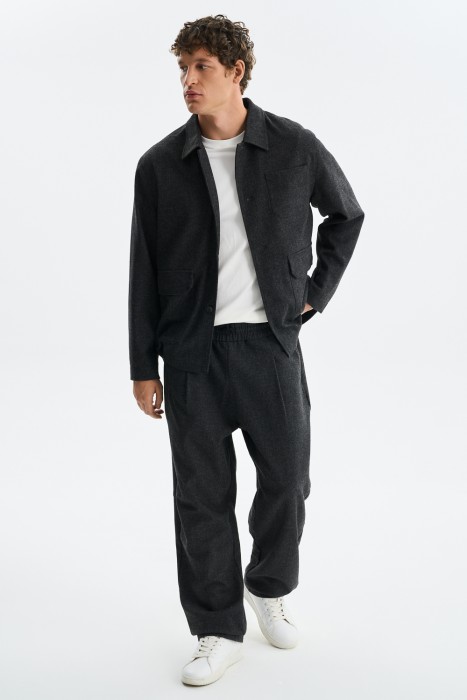 рубашка из смесовой шерсти 779933003 фотография