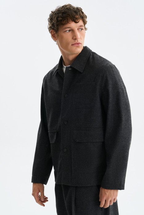 рубашка из смесовой шерсти от бренда снежная королева вид слева