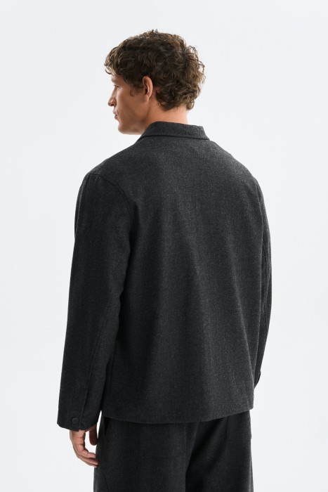 рубашка из смесовой шерсти по цене 3220 руб вид справа