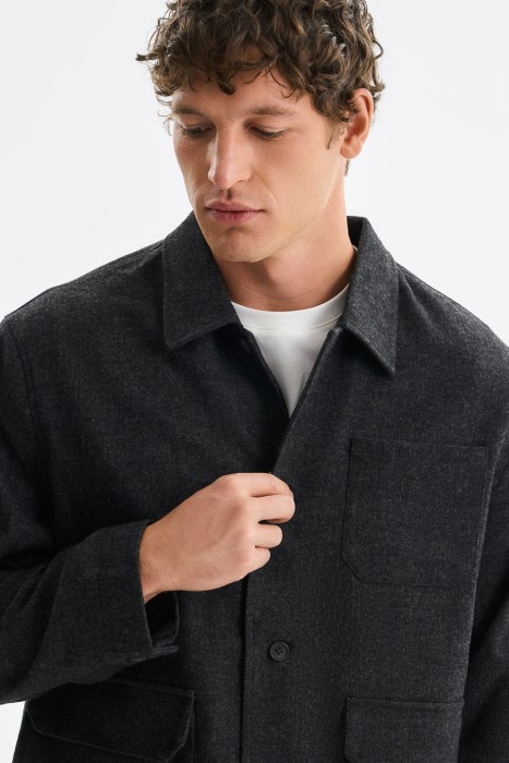 рубашка из смесовой шерсти из россии вид сбоку