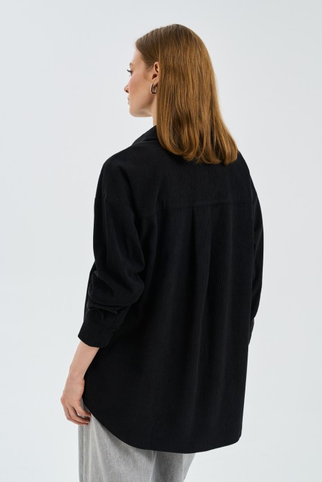 рубашка из вельвета по цене 1760 руб вид справа