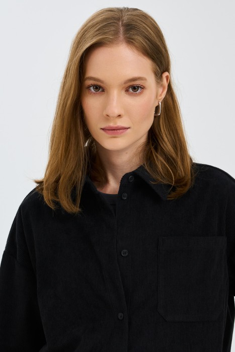 рубашка из вельвета из россии вид сбоку