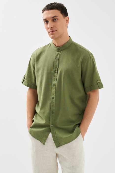 рубашка изо льна и хлопка 759206003 фотография