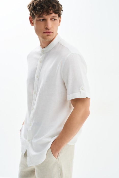 рубашка изо льна и хлопка 759195003 фотография